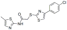 (9ci)-2-[[4-(4-氯苯基)-2-噻唑]硫代]-n-(5-甲基-2-噻唑)-乙酰胺结构式_606089-15-0结构式