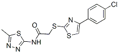 Acetamide, 2-[[4-(4-chlorophenyl)-2-thiazolyl]thio]-n-(5-methyl-1,3,4-thiadiazol-2-yl)-(9ci) Structure,606089-17-2Structure