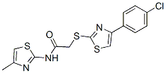 (9ci)-2-[[4-(4-氯苯基)-2-噻唑]硫代]-n-(4-甲基-2-噻唑)-乙酰胺结构式_606089-20-7结构式