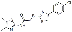 (9ci)-2-[[4-(4-氯苯基)-2-噻唑]硫代]-n-(4,5-二甲基-2-噻唑)-乙酰胺结构式_606089-21-8结构式