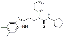 Thiourea, n-cyclopentyl-n-[2-(5,6-dimethyl-1h-benzimidazol-2-yl)ethyl]-n-phenyl- (9ci) Structure,606091-41-2Structure