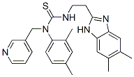 (9CI)-n-[2-(5,6-二甲基-1H-苯并咪唑-2-基)乙基]-n-(2,4-二甲基苯基)-n-(3-吡啶甲基)-硫脲结构式_606091-45-6结构式