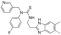 (9ci)-n-[2-(5,6-二甲基-1H-苯并咪唑-2-基)乙基]-n-(4-氟苯基)-n-(3-吡啶甲基)-硫脲结构式_606091-50-3结构式