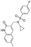 (9ci)-n-环丙基-n-[(1,2-二氢-6-甲基-2-氧代-3-喹啉)甲基]-4-氟-苯磺酰胺结构式_606095-26-5结构式