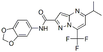 Pyrazolo[1,5-a]pyrimidine-2-carboxamide, n-1,3-benzodioxol-5-yl-5-(1-methylethyl)-7-(trifluoromethyl)-(9ci) Structure,606096-63-3Structure