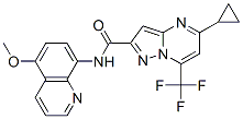 Pyrazolo[1,5-a]pyrimidine-2-carboxamide, 5-cyclopropyl-n-(5-methoxy-8-quinolinyl)-7-(trifluoromethyl)-(9ci) Structure,606096-68-8Structure