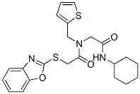 (9ci)-2-(2-苯并噁唑基硫代)-n-[2-(环己基氨基)-2-氧代乙基]-n-(2-噻吩甲基)-乙酰胺结构式_606098-38-8结构式