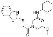 (9ci)-2-(2-苯并噁唑基硫代)-n-[2-(环己基氨基)-2-氧代乙基]-n-(2-甲氧基乙基)-乙酰胺结构式_606098-45-7结构式