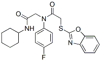 (9ci)-2-(2-苯并噁唑基硫代)-n-[2-(环己基氨基)-2-氧代乙基]-n-(4-氟苯基)-乙酰胺结构式_606098-50-4结构式