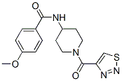 (9ci)-4-甲氧基-n-[1-(1,2,3-噻二唑-4-基羰基)-4-哌啶基]-苯甲酰胺结构式_606102-04-9结构式