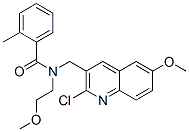 (9ci)-n-[(2-氯-6-甲氧基-3-喹啉)甲基]-n-(2-甲氧基乙基)-2-甲基-苯甲酰胺结构式_606103-17-7结构式