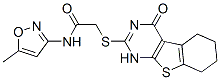 (9ci)-2-[(1,4,5,6,7,8-六氢-4-氧代[1]苯并噻吩并[2,3-d]嘧啶-2-基)硫代]-n-(5-甲基-3-异噁唑基)-乙酰胺结构式_606106-13-2结构式