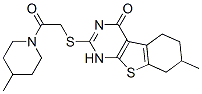 (9ci)-1-[[(1,4,5,6,7,8-六氢-7-甲基-4-氧代[1]苯并噻吩并[2,3-d]嘧啶-2-基)硫代]乙酰基]-4-甲基-哌啶结构式_606106-61-0结构式