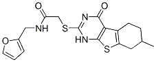 (9ci)-n-(2-呋喃甲基)-2-[(1,4,5,6,7,8-六氢-7-甲基-4-氧代[1]苯并噻吩并[2,3-d]嘧啶-2-基)硫代]-乙酰胺结构式_606106-87-0结构式