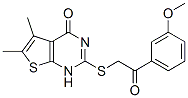 (9CI)-2-[[2-(3-甲氧基苯基)-2-氧代乙基]硫代]-5,6-二甲基-噻吩并[2,3-d]嘧啶-4(1H)-酮结构式_606107-47-5结构式