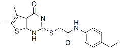 Acetamide, 2-[(1,4-dihydro-5,6-dimethyl-4-oxothieno[2,3-d]pyrimidin-2-yl)thio]-n-(4-ethylphenyl)-(9ci) Structure,606107-51-1Structure