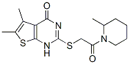 (9ci)-1-[[(1,4-二氢-5,6-二甲基-4-氧代噻吩并[2,3-d]嘧啶-2-基)硫代]乙酰基]-2-甲基-哌啶结构式_606107-64-6结构式