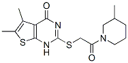 (9ci)-1-[[(1,4-二氢-5,6-二甲基-4-氧代噻吩并[2,3-d]嘧啶-2-基)硫代]乙酰基]-3-甲基-哌啶结构式_606107-66-8结构式