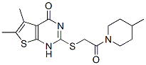 (9ci)-1-[[(1,4-二氢-5,6-二甲基-4-氧代噻吩并[2,3-d]嘧啶-2-基)硫代]乙酰基]-4-甲基-哌啶结构式_606107-68-0结构式