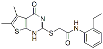 (9ci)-2-[(1,4-二氢-5,6-二甲基-4-氧代噻吩并[2,3-d]嘧啶-2-基)硫代]-n-(2-乙基苯基)-乙酰胺结构式_606107-76-0结构式