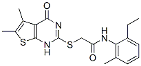 (9ci)-2-[(1,4-二氢-5,6-二甲基-4-氧代噻吩并[2,3-d]嘧啶-2-基)硫代]-n-(2-乙基-6-甲基苯基)-乙酰胺结构式_606107-86-2结构式