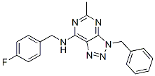 3H-1,2,3-triazolo[4,5-d]pyrimidin-7-amine, n-[(4-fluorophenyl)methyl]-5-methyl-3-(phenylmethyl)-(9ci) Structure,606108-19-4Structure