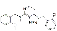 3H-1,2,3-triazolo[4,5-d]pyrimidin-7-amine, 3-[(2-chlorophenyl)methyl]-n-[(2-methoxyphenyl)methyl]-5-methyl-(9ci) Structure,606108-33-2Structure