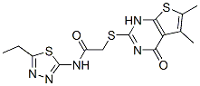 Acetamide, 2-[(1,4-dihydro-5,6-dimethyl-4-oxothieno[2,3-d]pyrimidin-2-yl)thio]-n-(5-ethyl-1,3,4-thiadiazol-2-yl)-(9ci) Structure,606108-38-7Structure