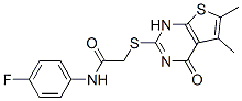 Acetamide, 2-[(1,4-dihydro-5,6-dimethyl-4-oxothieno[2,3-d]pyrimidin-2-yl)thio]-n-(4-fluorophenyl)-(9ci) Structure,606108-52-5Structure