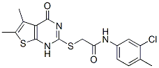 Acetamide, n-(3-chloro-4-methylphenyl)-2-[(1,4-dihydro-5,6-dimethyl-4-oxothieno[2,3-d]pyrimidin-2-yl)thio]-(9ci) Structure,606108-54-7Structure