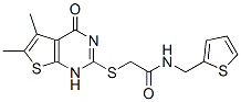 (9ci)-2-[(1,4-二氢-5,6-二甲基-4-氧代噻吩并[2,3-d]嘧啶-2-基)硫代]-n-(2-噻吩甲基)-乙酰胺结构式_606108-66-1结构式