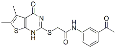 Acetamide, n-(3-acetylphenyl)-2-[(1,4-dihydro-5,6-dimethyl-4-oxothieno[2,3-d]pyrimidin-2-yl)thio]-(9ci) Structure,606108-75-2Structure