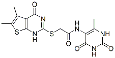 (9ci)-2-[(1,4-二氢-5,6-二甲基-4-氧代噻吩并[2,3-d]嘧啶-2-基)硫代]-n-(1,2,3,4-四氢-6-甲基-2,4-二氧代-5-嘧啶)-乙酰胺结构式_606108-84-3结构式