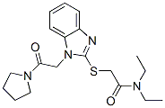 (9ci)-N,N-二乙基-2-[[1-[2-氧代-2-(1-吡咯烷)乙基]-1H-苯并咪唑-2-基]硫代]-乙酰胺结构式_606109-56-2结构式