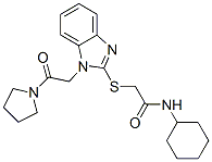 Acetamide, n-cyclohexyl-2-[[1-[2-oxo-2-(1-pyrrolidinyl)ethyl]-1h-benzimidazol-2-yl]thio]-(9ci) Structure,606109-63-1Structure