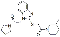 Piperidine, 3-methyl-1-[[[1-[2-oxo-2-(1-pyrrolidinyl)ethyl]-1h-benzimidazol-2-yl]thio]acetyl]-(9ci) Structure,606109-70-0Structure