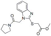 (9ci)-[[1-[2-氧代-2-(1-吡咯烷)乙基]-1H-苯并咪唑-2-基]硫代]-乙酸甲酯结构式_606109-78-8结构式