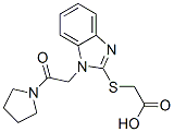 (9ci)-[[1-[2-氧代-2-(1-吡咯烷)乙基]-1H-苯并咪唑-2-基]硫代]-乙酸结构式_606109-80-2结构式