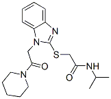 Acetamide, n-(1-methylethyl)-2-[[1-[2-oxo-2-(1-piperidinyl)ethyl]-1h-benzimidazol-2-yl]thio]-(9ci) Structure,606109-94-8Structure