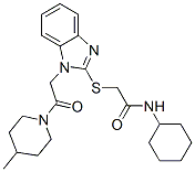 (9ci)-n-环己基-2-[[1-[2-(4-甲基-1-哌啶基)-2-氧代乙基]-1H-苯并咪唑-2-基]硫代]-乙酰胺结构式_606110-04-7结构式