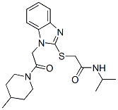 Acetamide, n-(1-methylethyl)-2-[[1-[2-(4-methyl-1-piperidinyl)-2-oxoethyl]-1h-benzimidazol-2-yl]thio]-(9ci) Structure,606110-19-4Structure