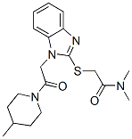 Acetamide, n,n-dimethyl-2-[[1-[2-(4-methyl-1-piperidinyl)-2-oxoethyl]-1h-benzimidazol-2-yl]thio]-(9ci) Structure,606110-23-0Structure