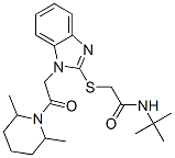 (9ci)-n-(1,1-二甲基乙基)-2-[[1-[2-(2,6-二甲基-1-哌啶基)-2-氧代乙基]-1H-苯并咪唑-2-基]硫代]-乙酰胺结构式_606110-27-4结构式