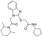 Acetamide, n-cyclopentyl-2-[[1-[2-(2,6-dimethyl-1-piperidinyl)-2-oxoethyl]-1h-benzimidazol-2-yl]thio]-(9ci) Structure,606110-29-6Structure