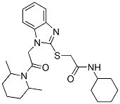 Acetamide, n-cyclohexyl-2-[[1-[2-(2,6-dimethyl-1-piperidinyl)-2-oxoethyl]-1h-benzimidazol-2-yl]thio]-(9ci) Structure,606110-31-0Structure