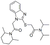 Acetamide, 2-[[1-[2-(2,6-dimethyl-1-piperidinyl)-2-oxoethyl]-1h-benzimidazol-2-yl]thio]-n,n-bis(1-methylethyl)-(9ci) Structure,606110-43-4Structure