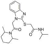 (9ci)-2-[[1-[2-(2,6-二甲基-1-哌啶基)-2-氧代乙基]-1H-苯并咪唑-2-基]硫代]-n-(1-甲基乙基)-乙酰胺结构式_606110-45-6结构式