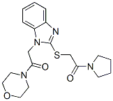 Morpholine, 4-[[2-[[2-oxo-2-(1-pyrrolidinyl)ethyl]thio]-1h-benzimidazol-1-yl]acetyl]-(9ci) Structure,606110-57-0Structure