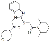 Morpholine, 4-[[2-[[2-(2,6-dimethyl-1-piperidinyl)-2-oxoethyl]thio]-1h-benzimidazol-1-yl]acetyl]-(9ci) Structure,606110-63-8Structure