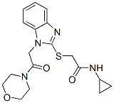 Acetamide, n-cyclopropyl-2-[[1-[2-(4-morpholinyl)-2-oxoethyl]-1h-benzimidazol-2-yl]thio]-(9ci) Structure,606110-67-2Structure